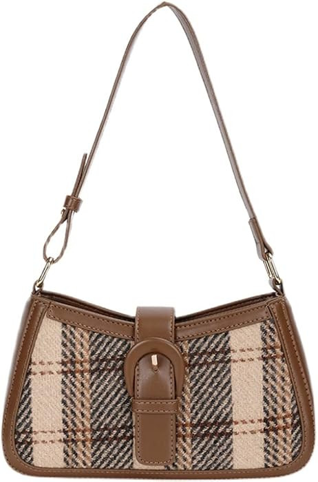 Star Houndstooth Designer Handbags Shoulder Bags for Women Crescent Crossbody Hobo Bag Y2K Undera... | Amazon (US)