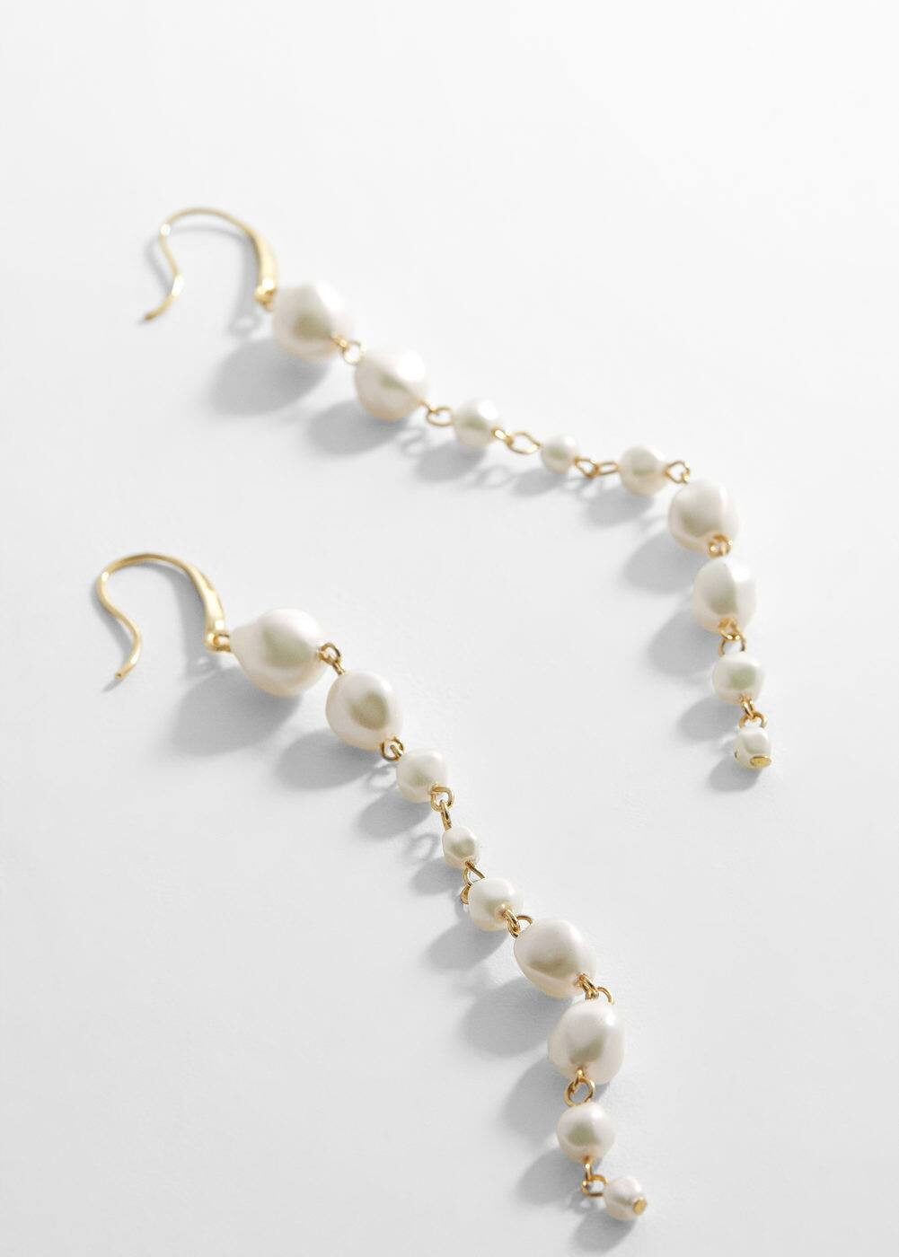 Pearl thread earrings -  Women | Mango USA | MANGO (US)
