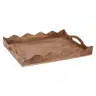 Handcrafted Wooden Serving Tray with Scalloped Edge Design | Wayfair North America