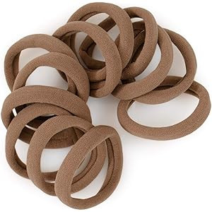 Cyndibands Gentle Hold Seamless Soft and Stretchy Elastic Fabric No-Metal Ponytail Holders - 12 H... | Amazon (US)
