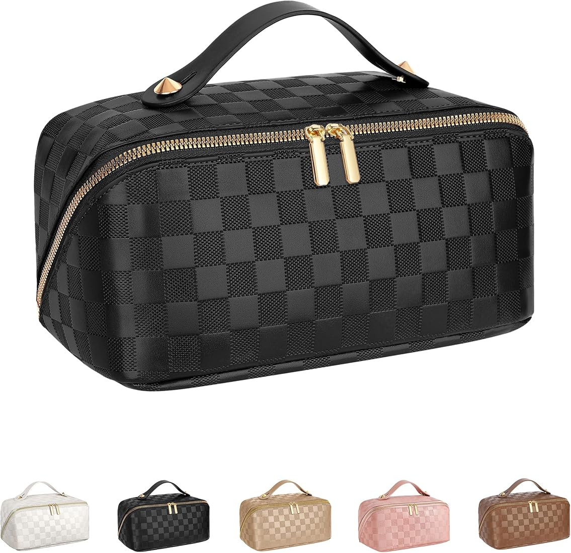 ALEXTINA Large Capacity Travel Cosmetic Bag - Portable Makeup Bags for Women Travel Toiletry Bag ... | Amazon (US)