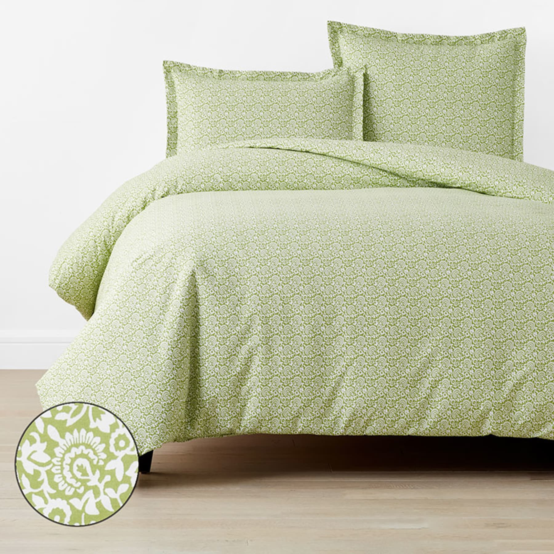 Mini Garden Classic Cool Cotton Percale Duvet Cover - Floral, Twin/Twin XL | The Company Store