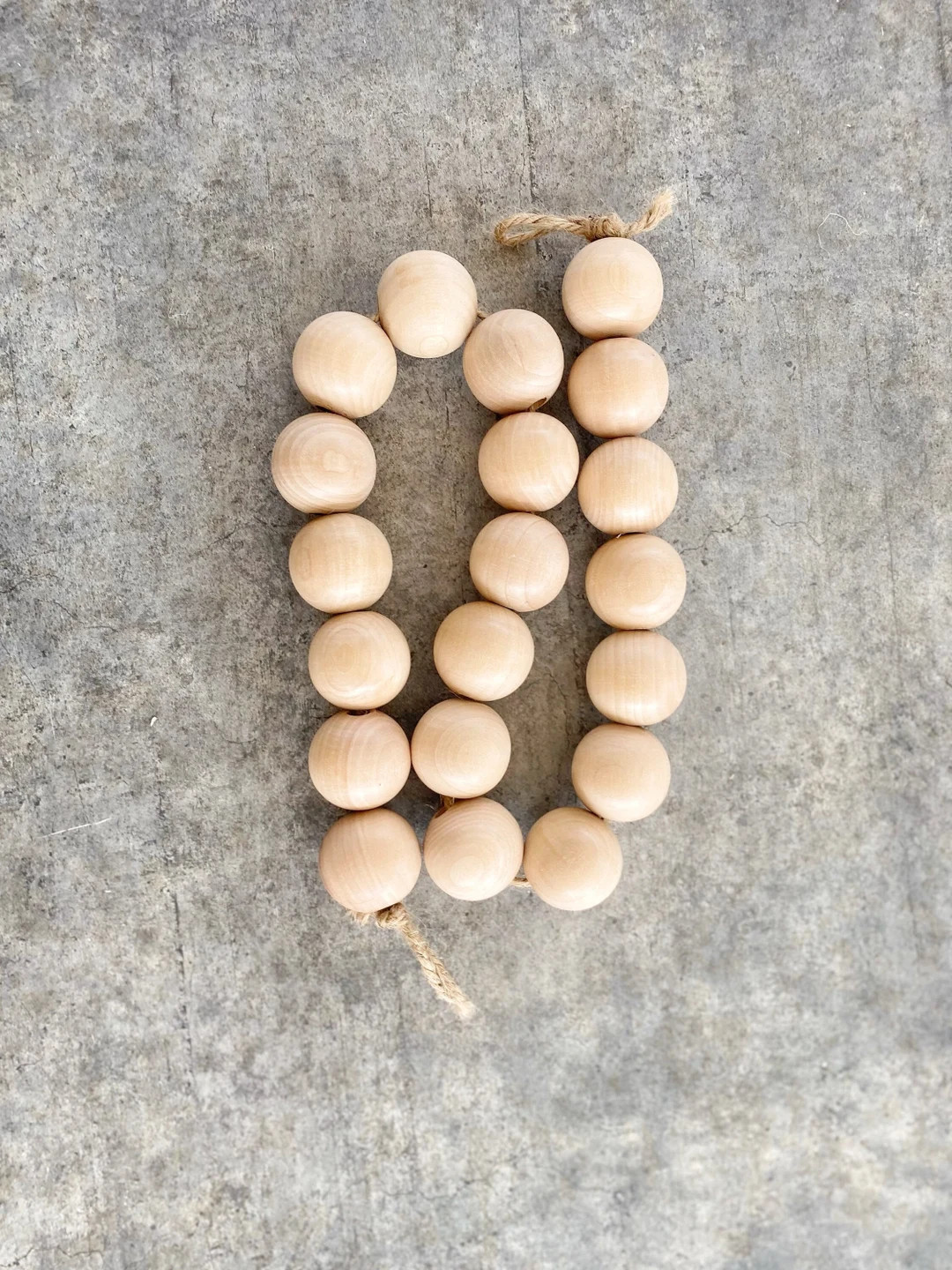 Extra Large Wood Bead Garland/xl Wood Beads/coffee Table Beads - Etsy | Etsy (US)