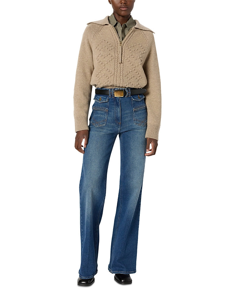 Gerard Darel Edena Zippered Neck Sweater | Bloomingdale's (US)
