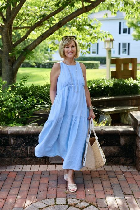 40% off website TODAY ONLY!! 
Now is the time to get this beautiful linen dress! Completely lined, pockets and perfect flowy style. The back has a pretty tie detail. 

#LTKSaleAlert #LTKOver40
