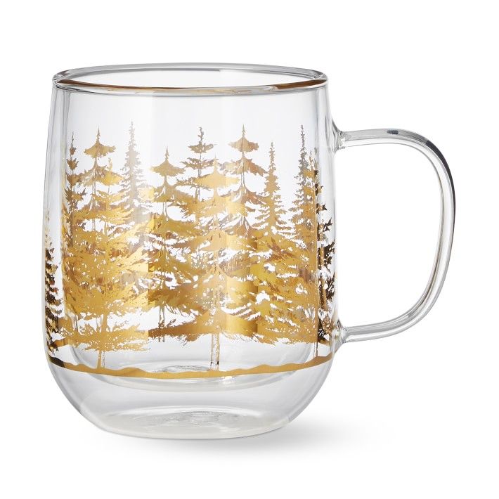 Decorated Double Wall Forest Mugs | Williams-Sonoma