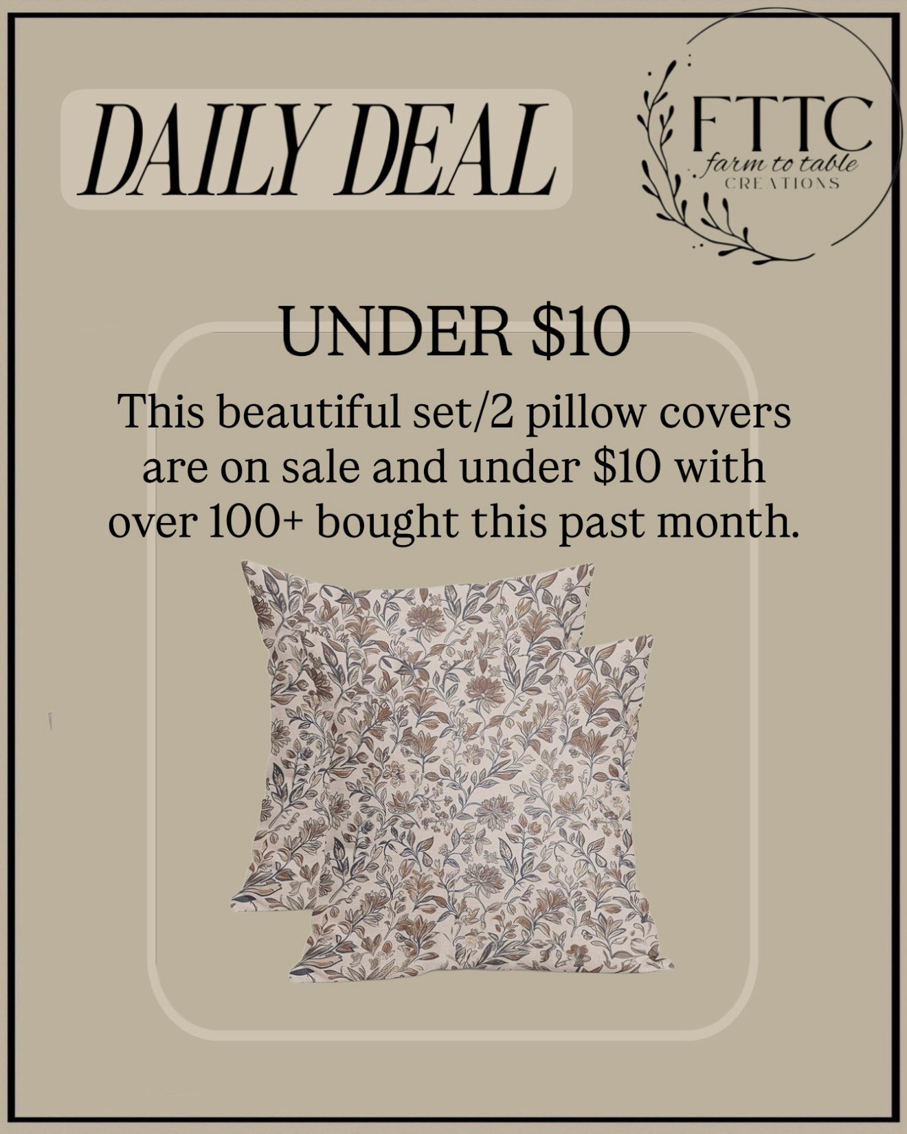 Block Print Pillow Covers Set of 2 Under $10

Follow @farmtotablecreations on Instagram for more home styling ideas and sale finds.

These beautiful block print pillow covers are currently on sale and under $10 for the set of two, making them such an easy way to refresh your space for less. The soft neutral tones and delicate floral pattern layer beautifully with other pillows and work in living rooms, bedrooms, or even accent chairs. Affordable pieces like this are one of my favorite ways to make a space feel styled and collected without spending a lot.

#pillows #throwpillows #pillowcovers #blockprintpillows #neutralpillows #livingroompillows #accentpillows #livingroomdecor #cozyhome #homedecorfinds

#LTKSaleAlert #LTKHome