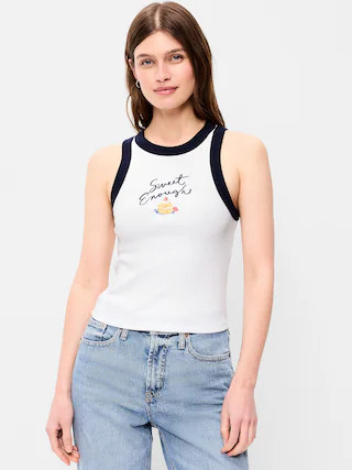 Graphic Snug Crop Tank Top | Old Navy (US)