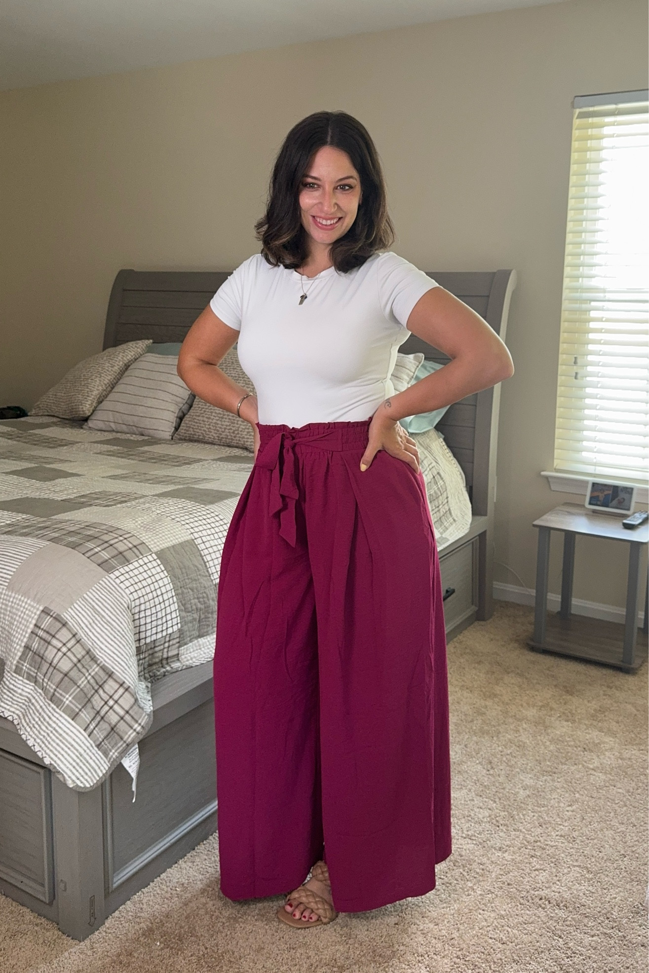 Wide leg linen pants with simple top ❤️

#LTKSeasonal #LTKStyleTip #LTKMidsize