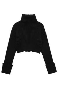'Yoyo' turtleneck Cropped Sweater (2 Colors) | Goodnight Macaroon