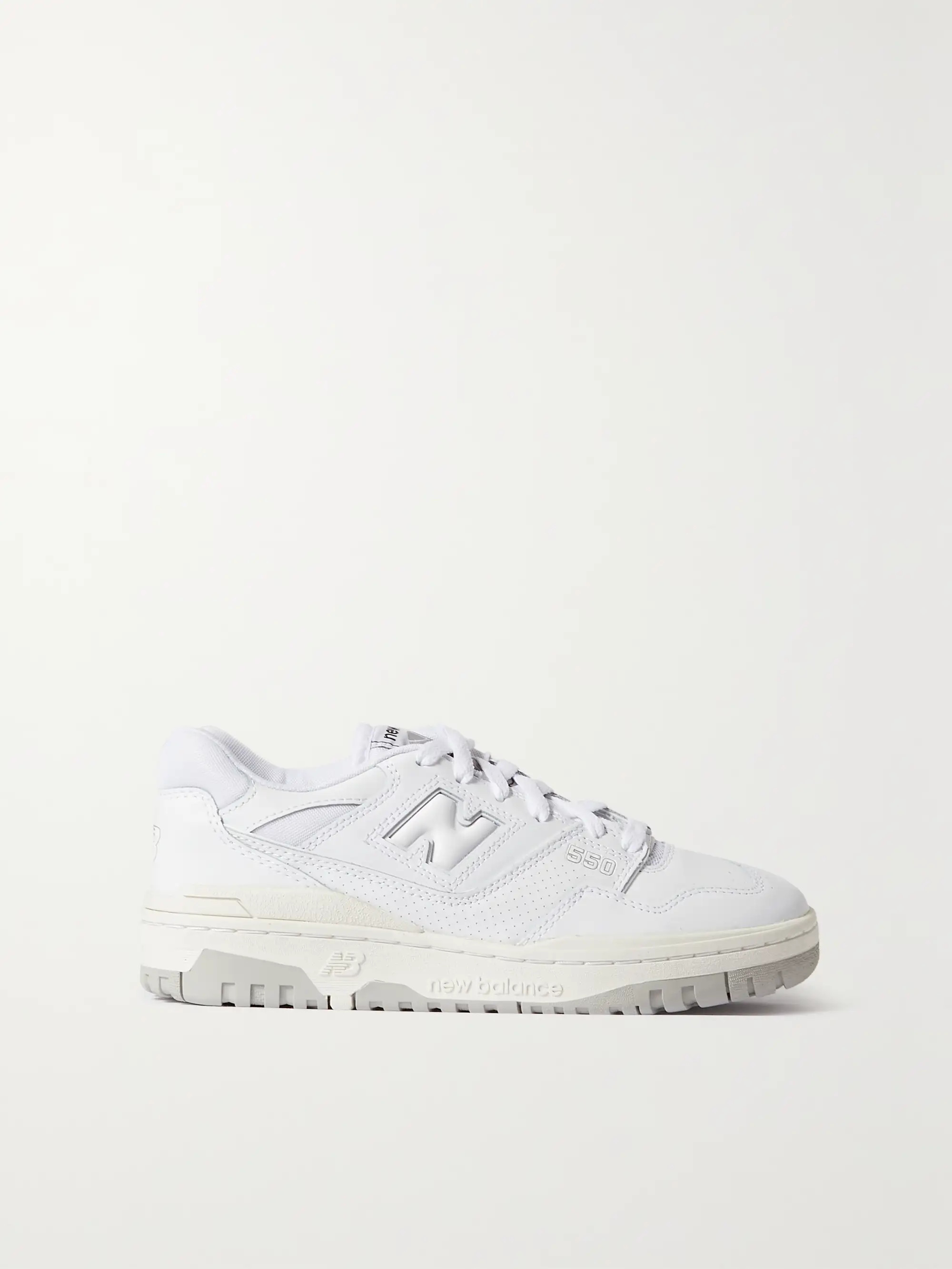 550 mesh-trimmed leather sneakers | NET-A-PORTER (US)