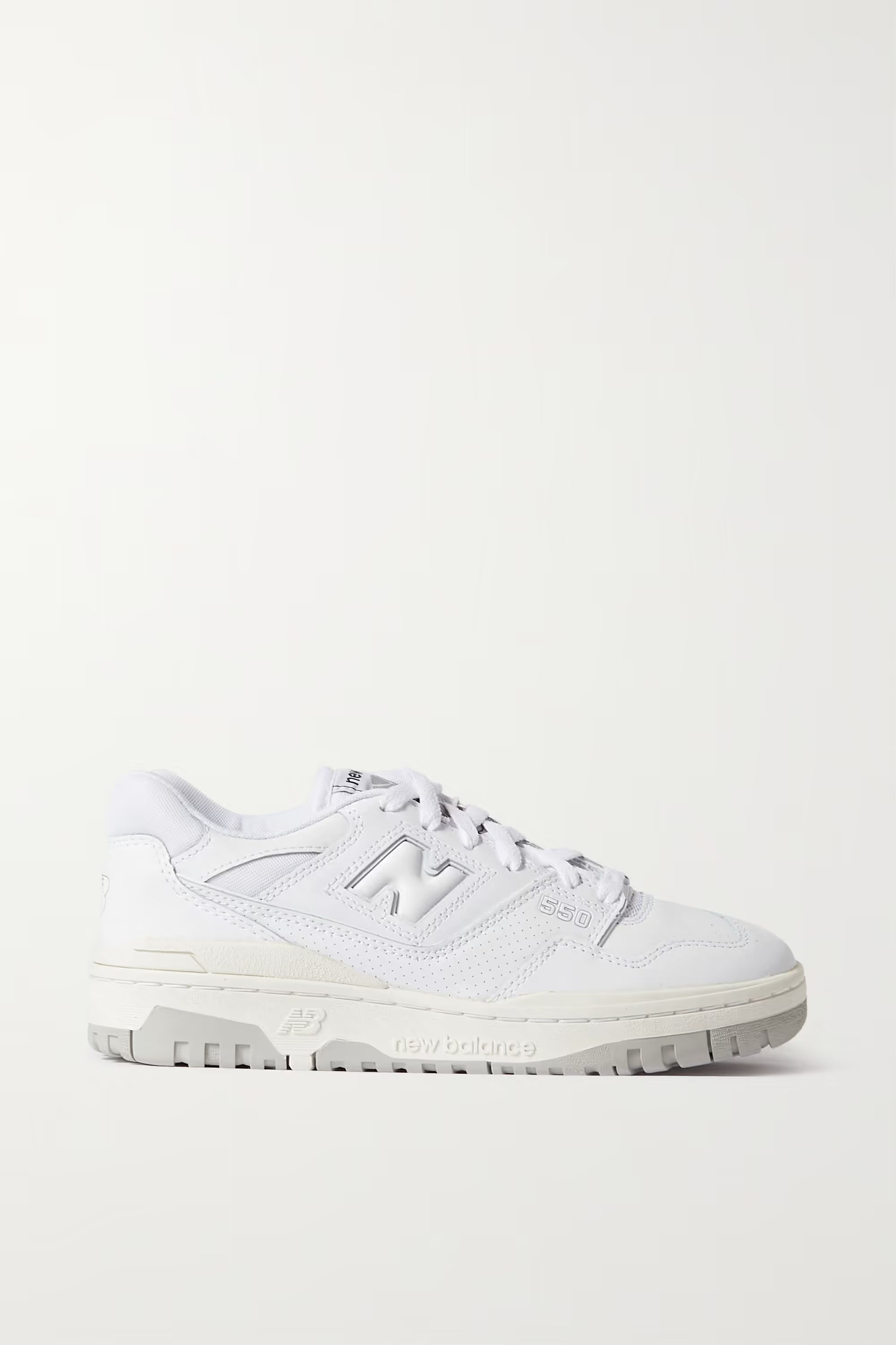 550 mesh-trimmed leather sneakers | NET-A-PORTER (US)