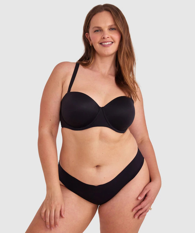Body Bliss Full Cup Strapless Bra - Black | BRAS N THINGS 