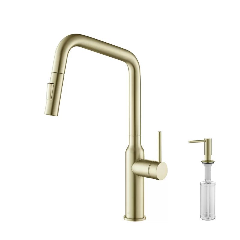 KKF2007BG Macon Pull Down Single Handle Kitchen Faucet With Accessories | Wayfair North America