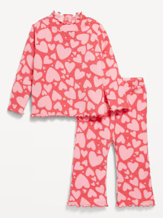 Long-Sleeve Plush Ribbed Top and Flare Pants Set for Baby | Old Navy | Old Navy (US)