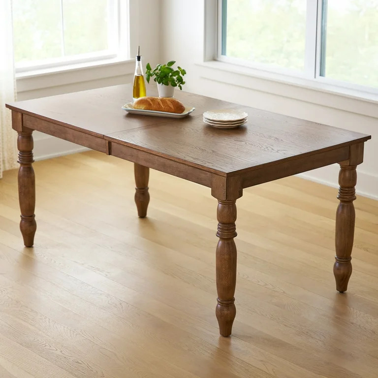 Pioneer Woman Harper Extendable Wood Dining Table, Homestead Brown - Walmart.com | Walmart (US)