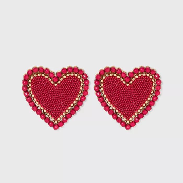 SUGARFIX by BaubleBar Beaded Heart Stud Earrings | Target