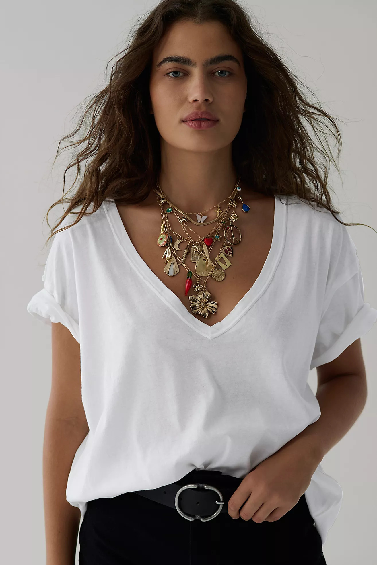 We The Free Nina V-Neck Tee | Free People (Global - UK&FR Excluded)