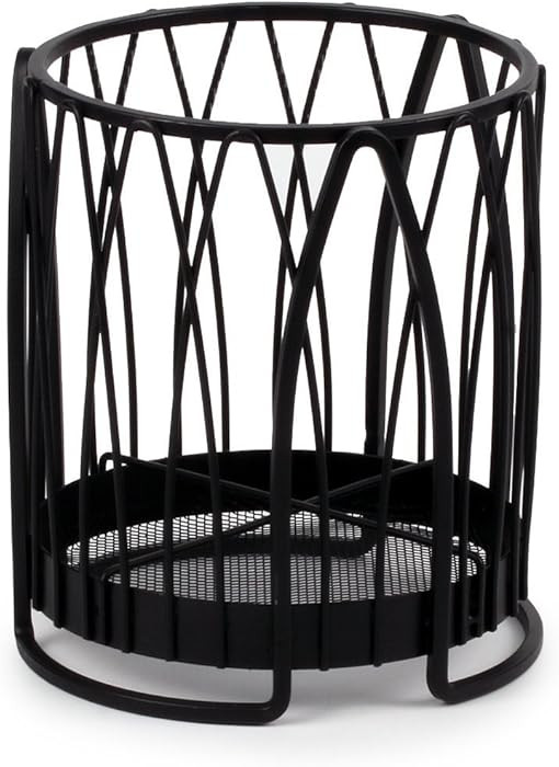 Spectrum Diversified Twist Round Utensil Holder, Black | Amazon (US)