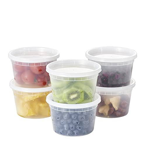[48Set - 16oz.] Plastic Deli Food Storage Containers With Plastic Lids, Disposable togo containers for soup, Meal Prep, Slime | BPA Free | Stackable | Leakproof | Microwave | Dishwasher | Freezer Safe | Amazon (US)
