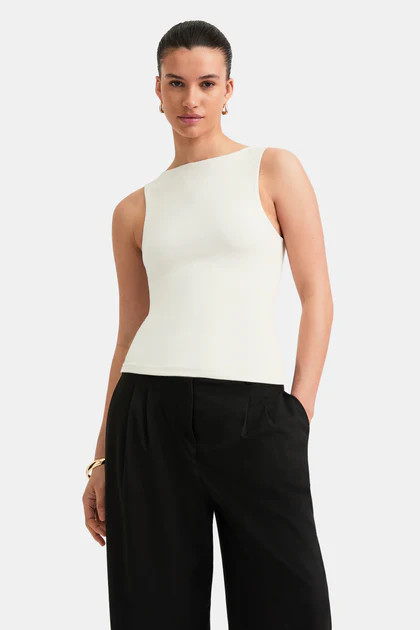 365 BOAT NECK TANK - VANILLA | TALA (UK)