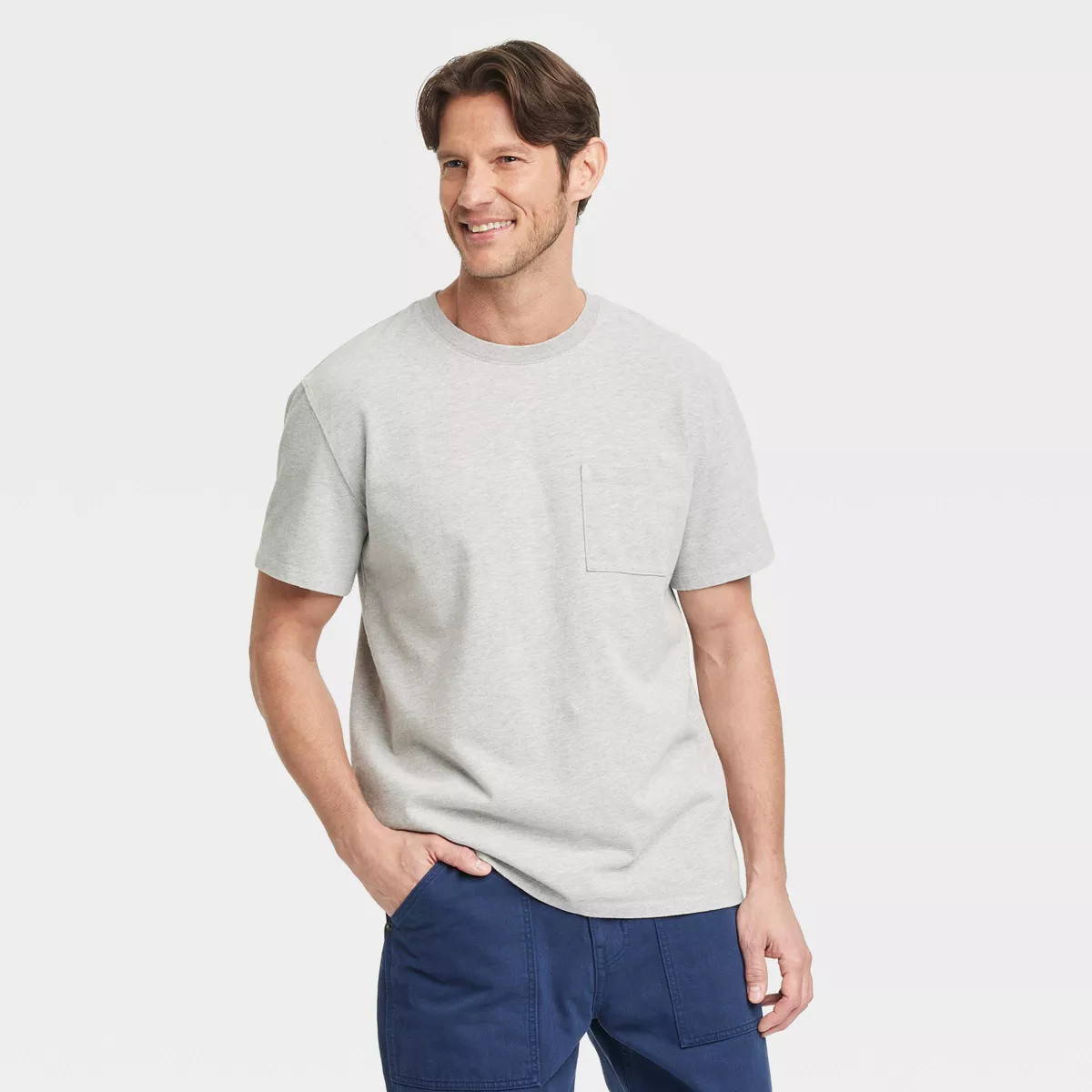 Men's Vintage Short Sleeve Pocket T-Shirt - Goodfellow & Co™ Rig Blue XL | Target