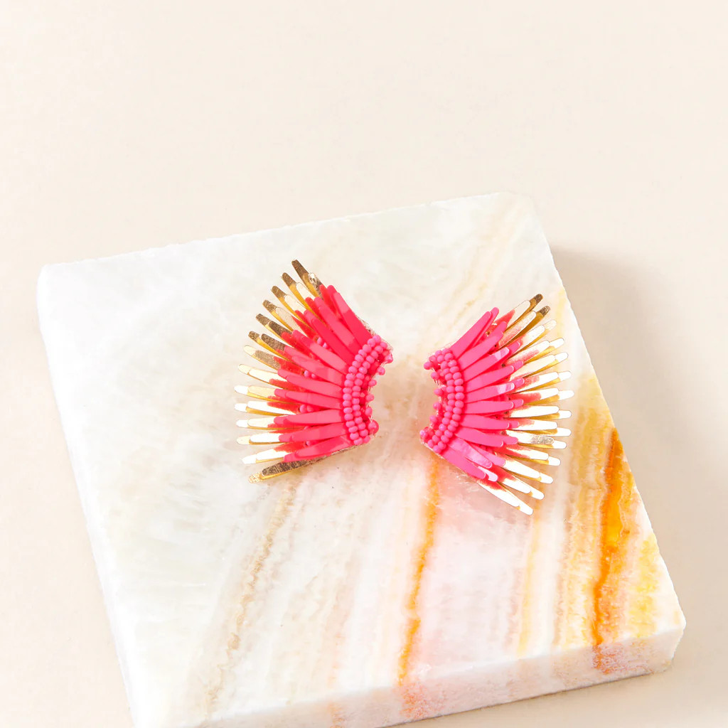 Mini Madeling Earrings Hot Pink | Mignonne Gavigan