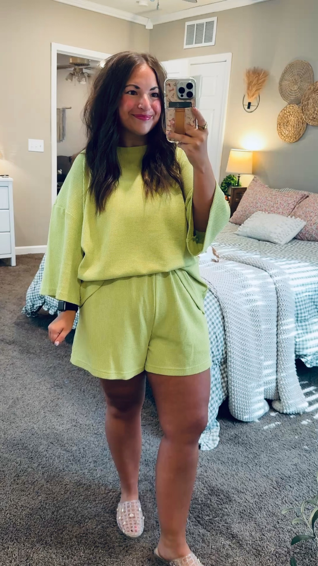 Color makes everything more fun ☀️ This Amazon two-piece set is lightweight, easy to style, and perfect for all your summer plans!

jelly flats: fit true to size // wearing a 5
set: fits true to size // wearing a large 

 #LTKootd #LTKMidsize