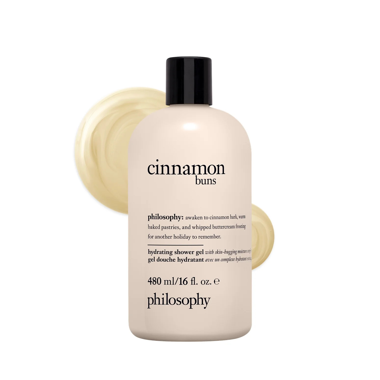 cinnamon buns hydrating shower gel | Philosophy