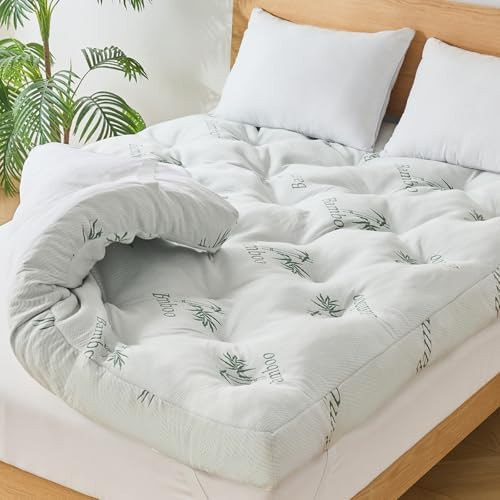 WhatsBedding 4 Inch Memory Foam Mattress Topper Twin for Back Pain Relief, Filled with Breathable... | Amazon (US)
