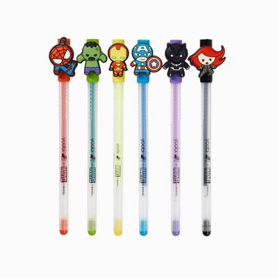 6pk Gel Pens with Charms Avengers - Yoobi™ | Target