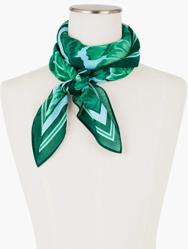 Isle Fronds Square Scarf | Talbots