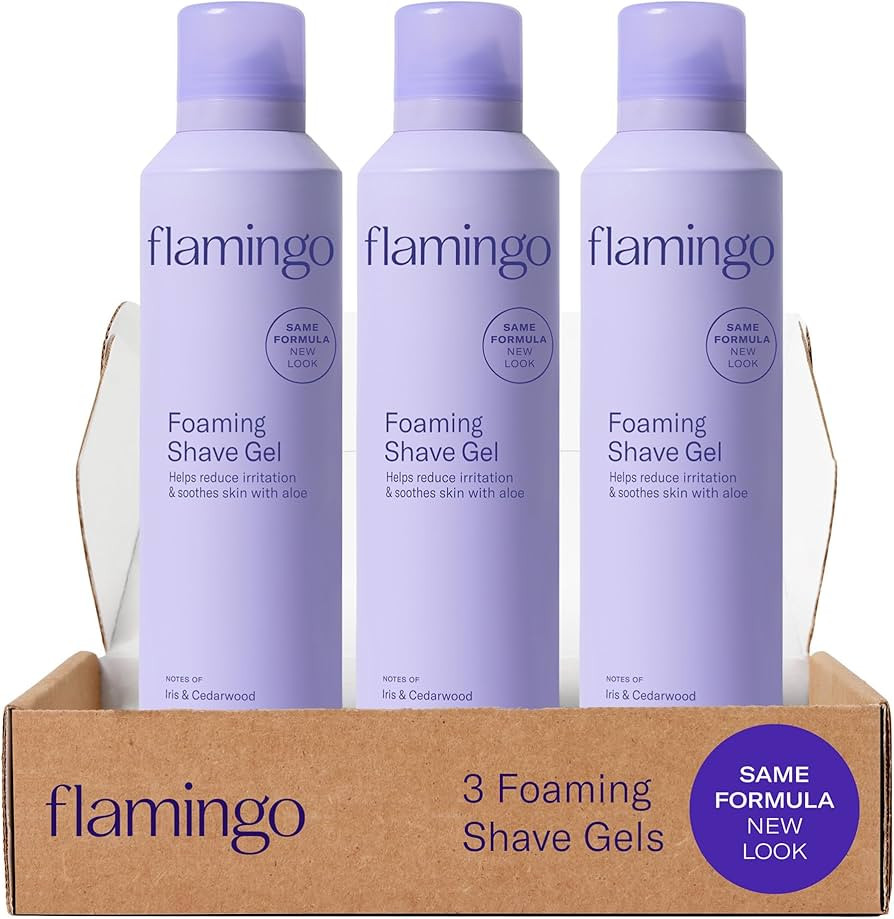 FLAMINGO Women's Foaming Shaving Gel with Aloe Vera, 6.7oz - 3ct | Amazon (US)