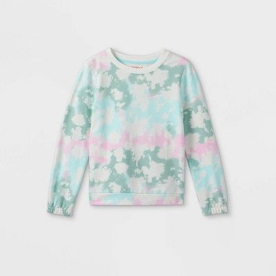 Girls' Printed French Terry Pullover Sweatshirt - Cat & Jack™ | Target