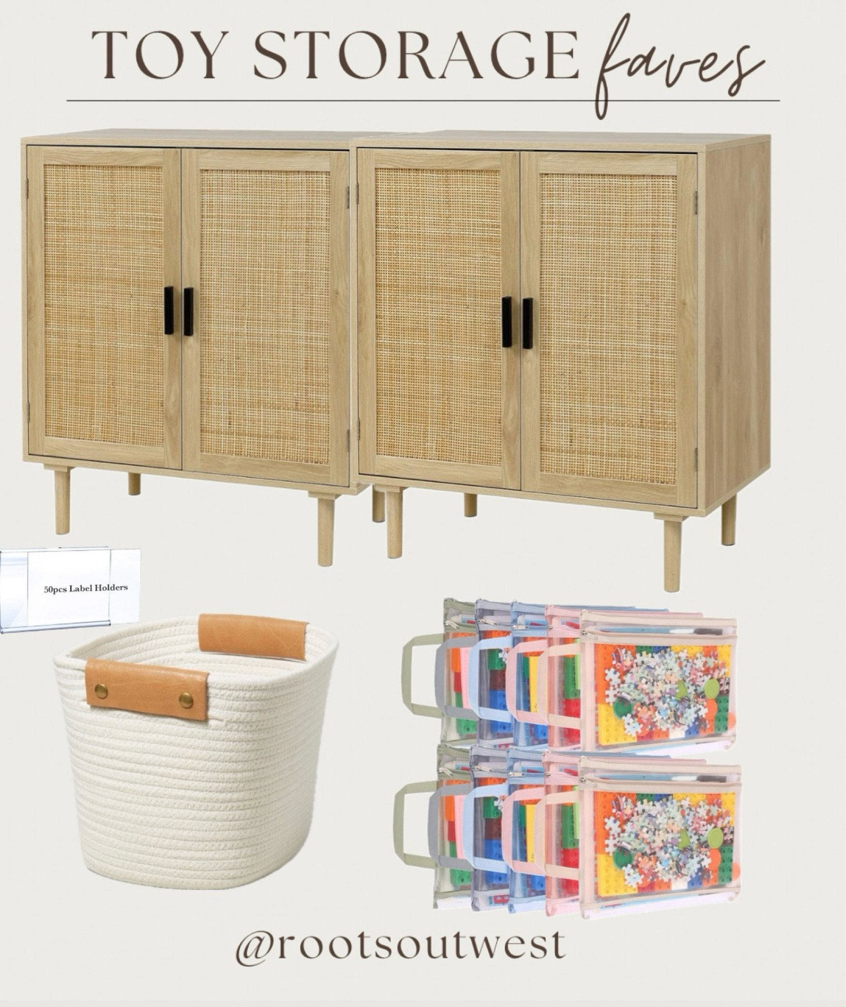Small Home Toy Storage - we have these Amazon cabinets in our living room & they are filled with rope baskets of toys. Grouping like items in zip bags saves me a lot of basket space too. 

Storage, organization, kids toy storage, small space, space saving, functional home

#LTKHome #LTKKids
