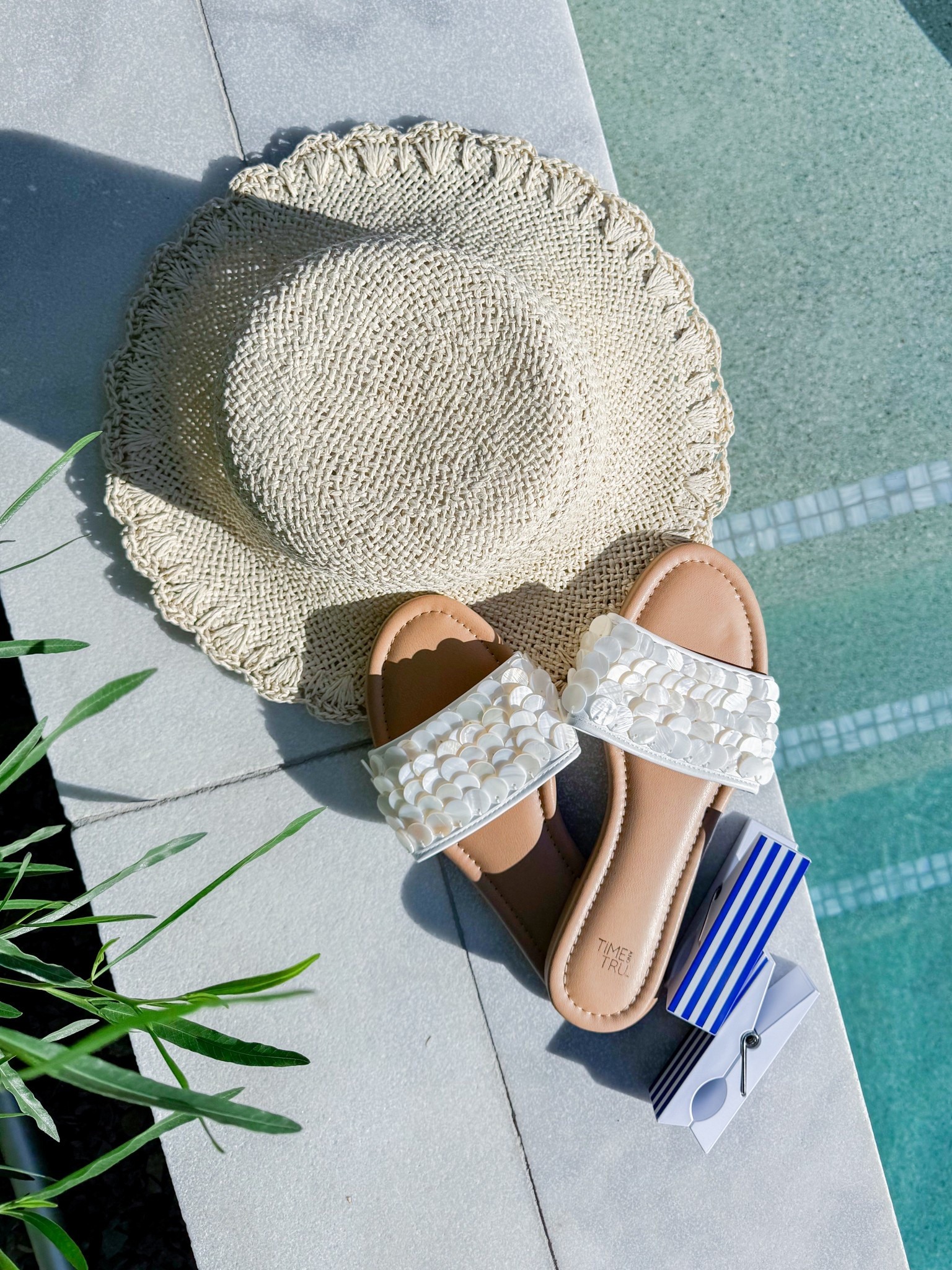New summer essentials from Walmart! I’m in love with this scalloped hat, these shell sandals and I always need pool towel clips! 

#LTKSeasonal #LTKootd