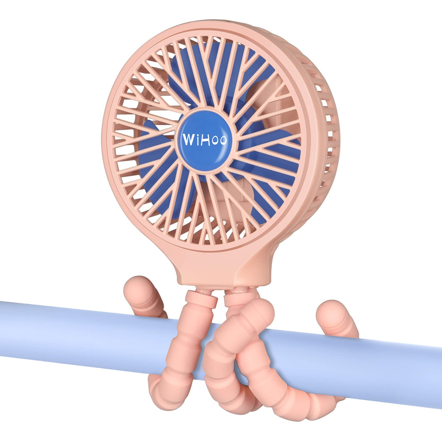 WiHoo Stroller Fan Clip On Baby 5200mAh Portable Fan Rechargeable Battery Operated Fan Mini Handheld | Amazon (US)