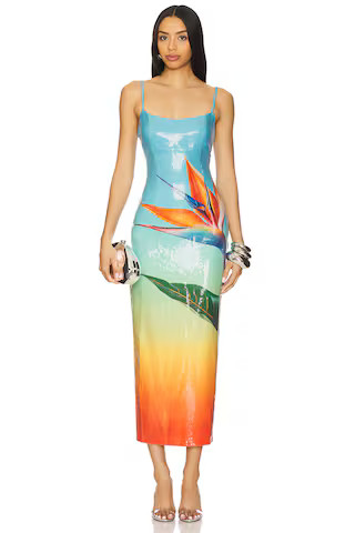 Kyra Midi Dress in Paradise Ombre | Revolve Clothing (Global)
