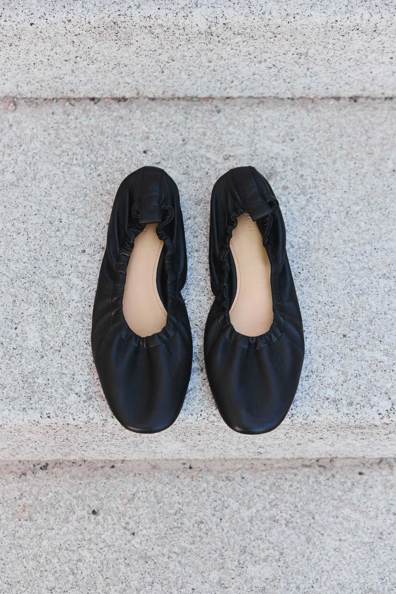 Leather ballet pumps - No heel - Black - Ladies | H&M GB | H&M (UK, MY, IN, SG, PH, TW, HK)