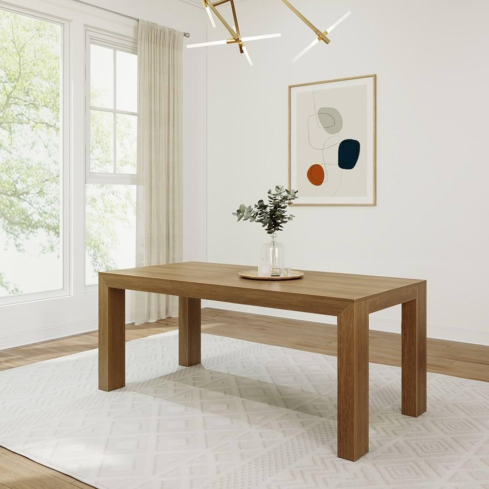 Plank+Beam 72 Inch Modern Wood Dining Table, Solid Wood Rectangular Dining Table for Kitchen/Dini... | Amazon (US)