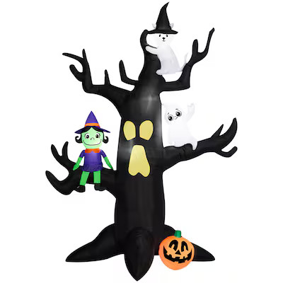 Haunted Living 9.5-ft LED Halloween Tree Inflatable | Lowe's