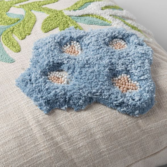 Square Floral Pillow White - Opalhouse™ | Target