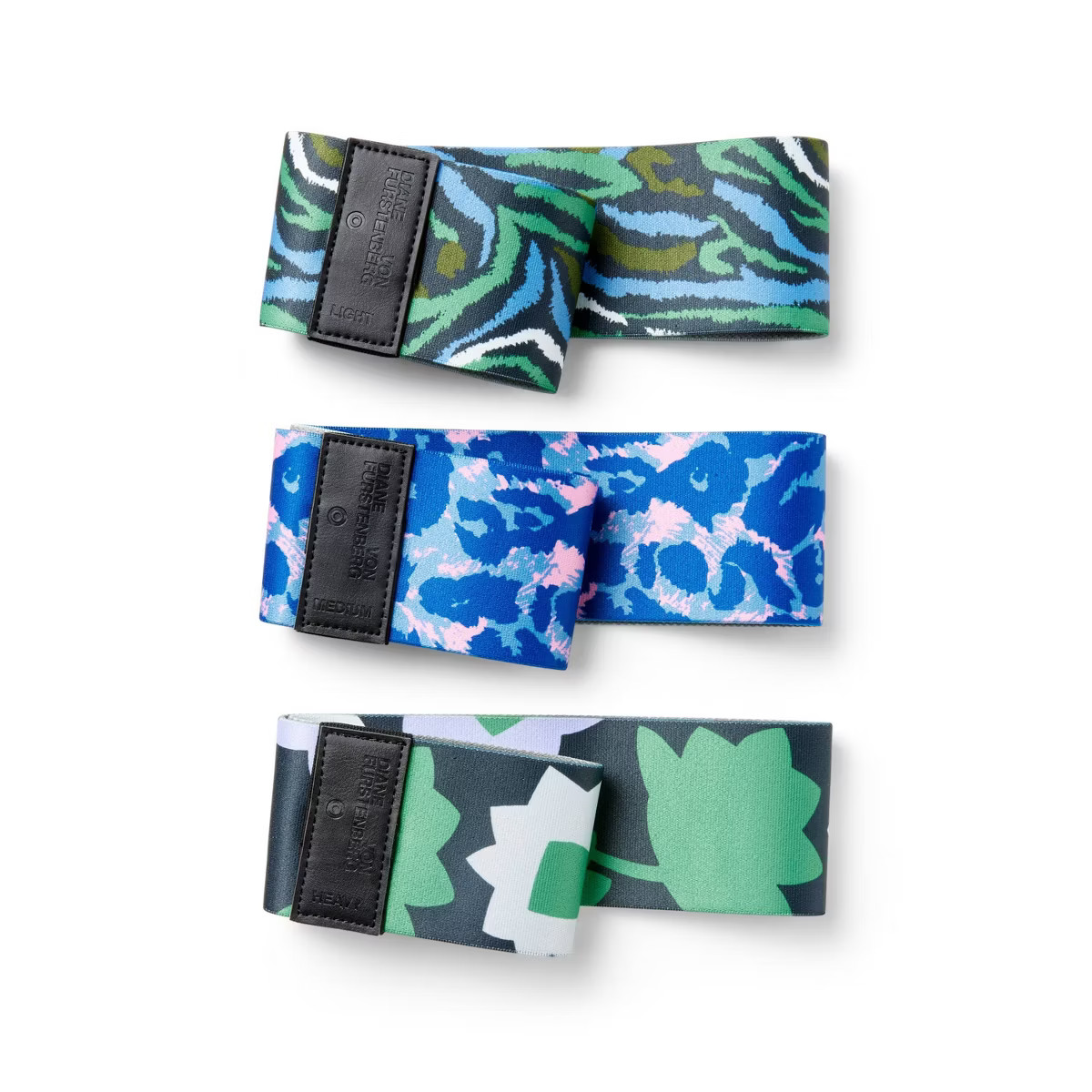 Flower Power/Signature Leopard/Disco Zebra 3pk Resistance Bands - DVF for Target | Target