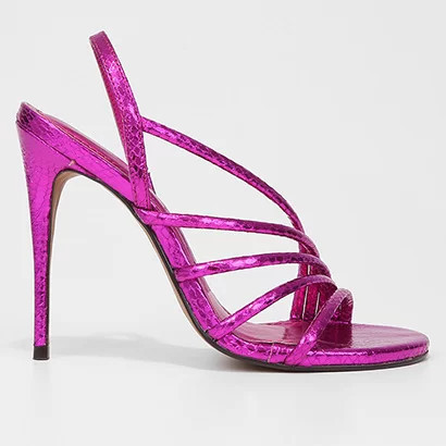 Sandália Santa Lolla Salto Alto Metalizada - Feminino | Zattini (BR)