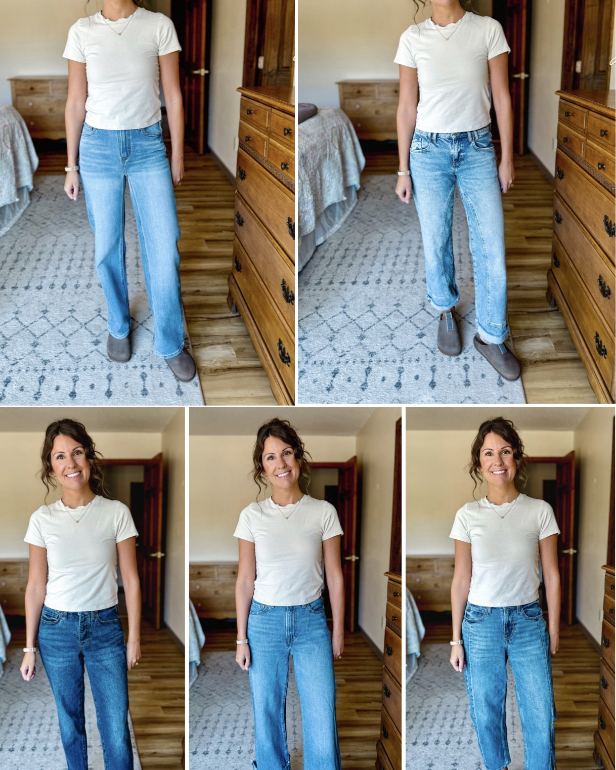 5 STYLES OF JEANS I OWN & LOVE:

 1. Quince Bella Stretch Relaxed Straight Jeans—size 24, 26” inseam

2. Free People We The Free Risk Taker Mid-Rise Jeans—size 24 short (short is currently sold out, I think you could cut them size they’re a raw hem anyway)

3. Old Navy High-Waisted OG Straight Ankle Jeans—size 0 petite

4. Levi's Ribcage Wide-Leg Jeans—I cuffed them myself. Size 0 

5. Old Navy High-Waisted Barrel Ankle Jeans—0 petite 



#LTKFindsUnder100 #LTKSeasonal #LTKPetite