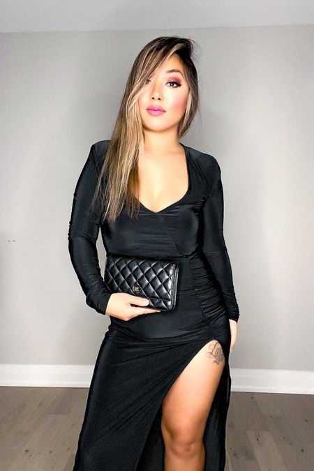 Holiday Dress • Black Long Sleeve Dress with a long slit 
Follow Glam Mommy Boss ➮@MaiTTranly
for MORE Lifestyle + Fashion + Beauty + Travel Finds, Ideas, Tips & Deals

Thanks for dropping by. I really appreciate it! Please Like & Share!

You’re a Superstar💫
XoXo Mai T 
www.maittranly.com


#LTKSeasonal #LTKunder50 #LTKHoliday