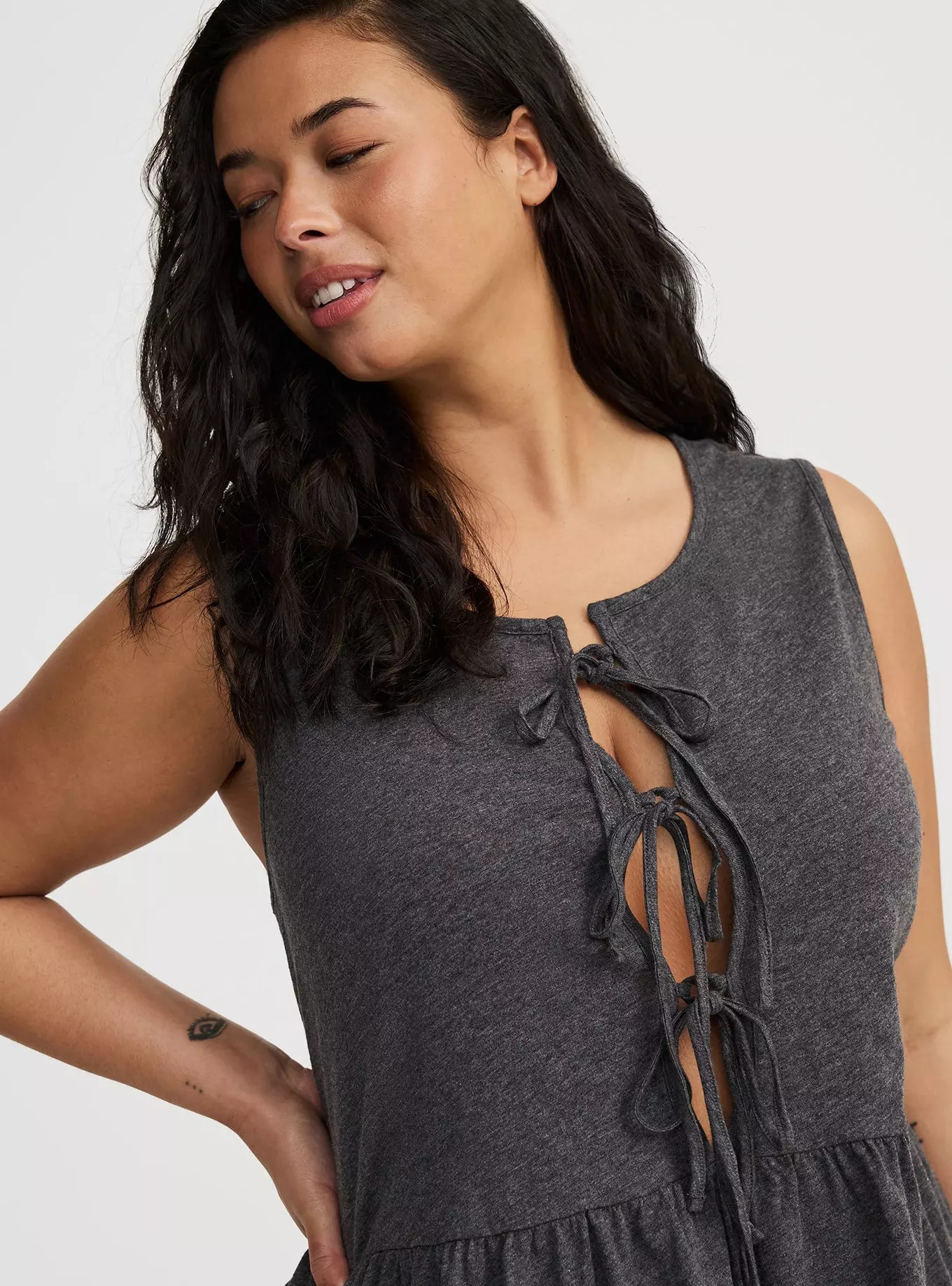 Front-Tie Peplum Tank | Torrid (US & Canada)