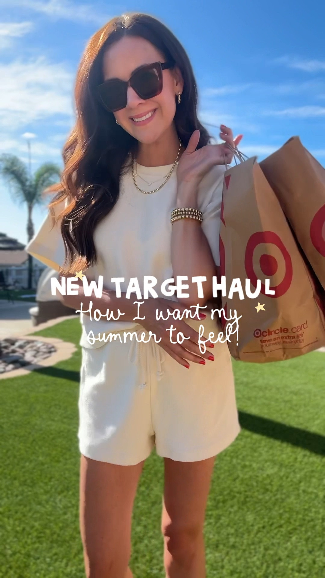 Comment DETAILS to shop🤍 new target outfits that are next level cute! This is exactly how I want my summer to feel😍 the prints, the texture—ALL OF IT!!
.
.
SIZING-
Matching sets-small in top + bottom
Flag sweater-medium
Red blouse-xs
Red shorts-small
Blue shorts-xs, prefer small
Denim top-xs
Dress-small ON SALE FOR $18! 
.
.
#targetstyle

#LTKmomlife #LTKSaleAlert #LTKSeasonal