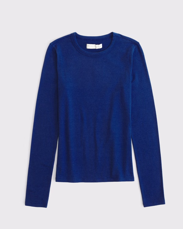 Long-Sleeve Cozy Lounge Knit Tee | Abercrombie & Fitch (US)