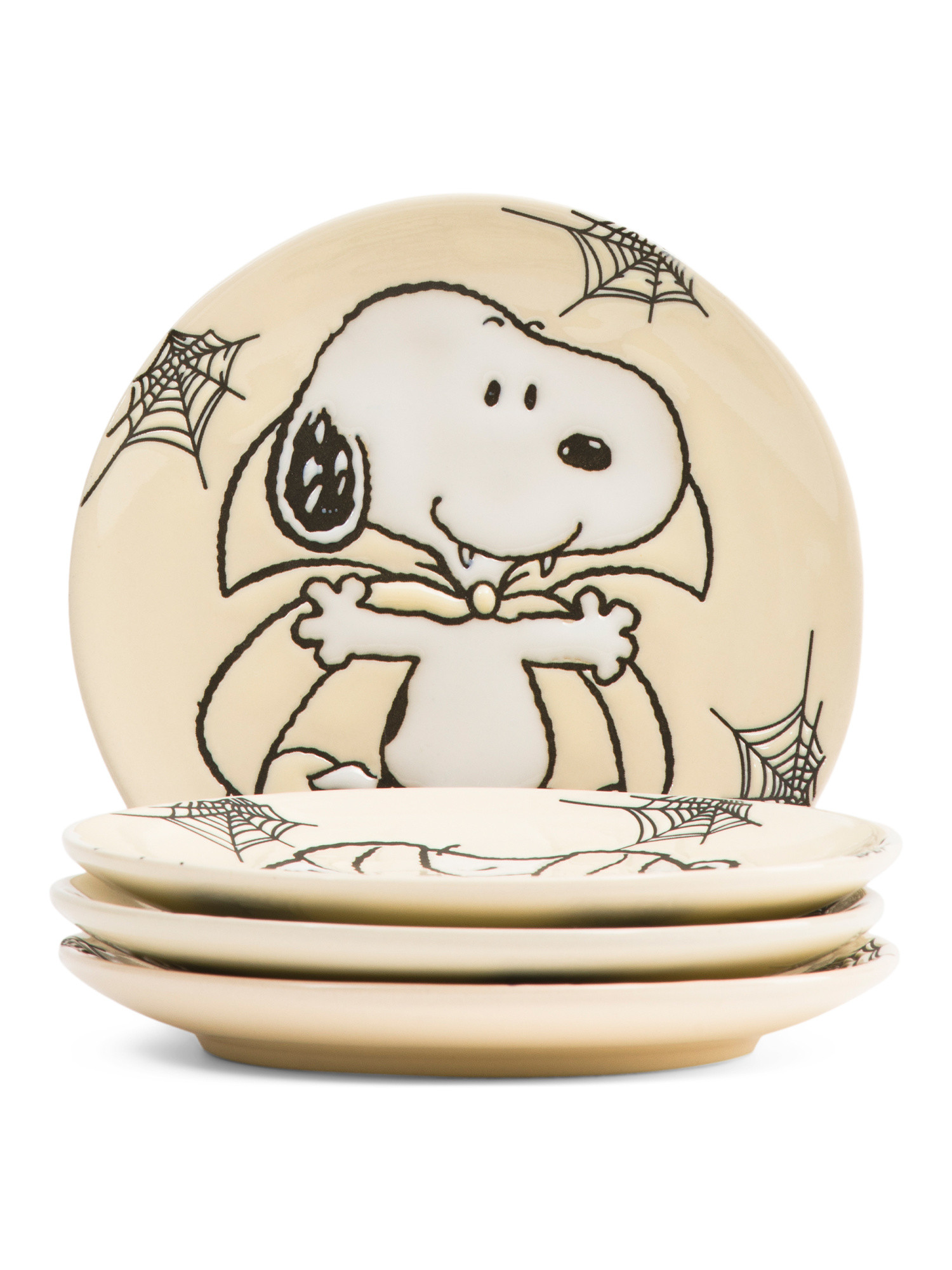 Set Of 4 Snoopy Costumes 3d Matte Appetizer Plates | TJ Maxx